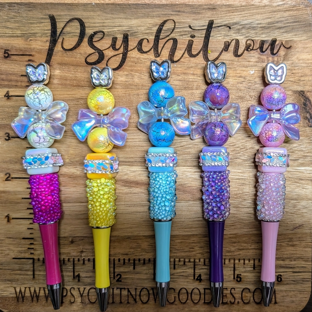 Beaded Bow Pens